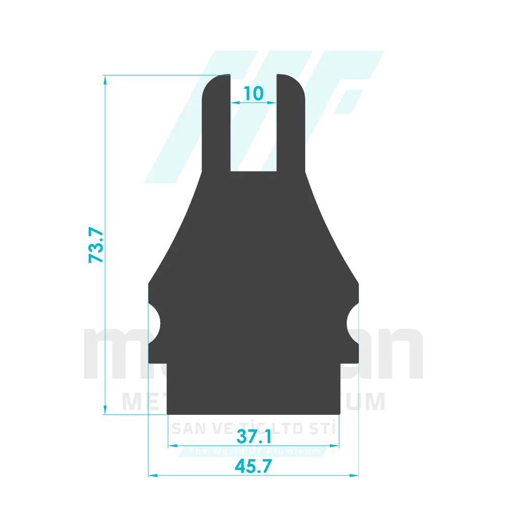 40mm Pipe Luxury Movable Joint Profile (Slotted Cap)