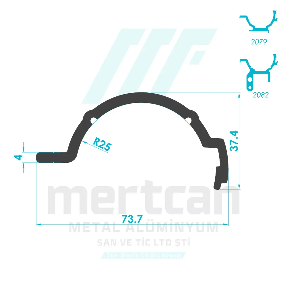 Round Handrail Laundry Rack Profile - 5-B