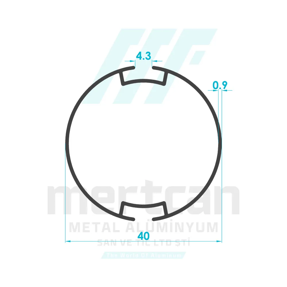 Aluminum Roller Blind Tube Profile
