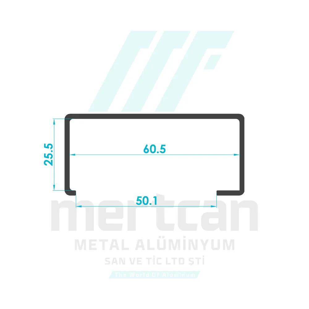 25x60 Glass Channel Collar - Welded Corner Profile