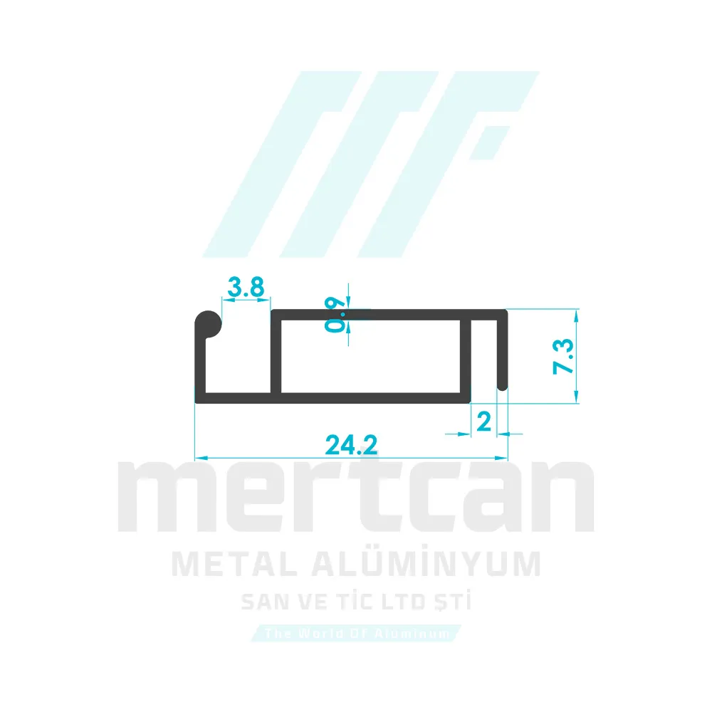 7x24 Mini Fly Screen Profile (0.85mm)