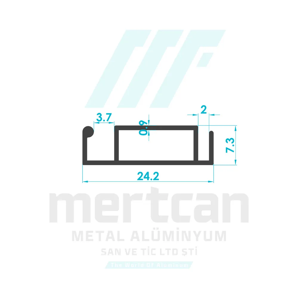 7x24 Mini Fly Screen Profile (0.85mm)