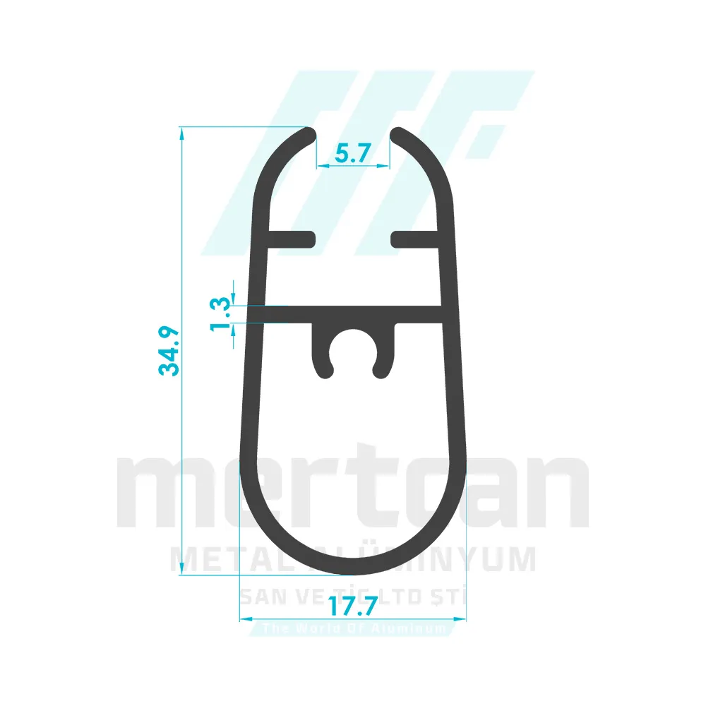 Zebra Blind Bottom Rail Profile