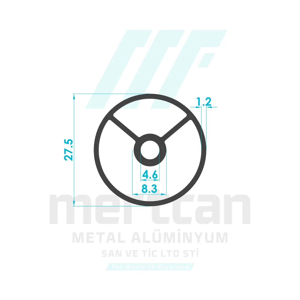 Ø 27 Round Furniture Leg/Foot Profile