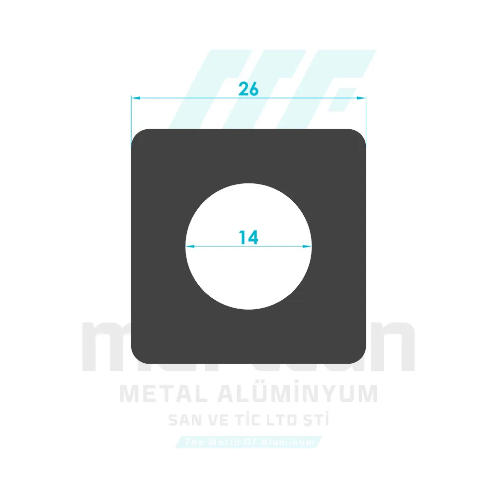 26mm Square H Handle Connection Apparatus Profile