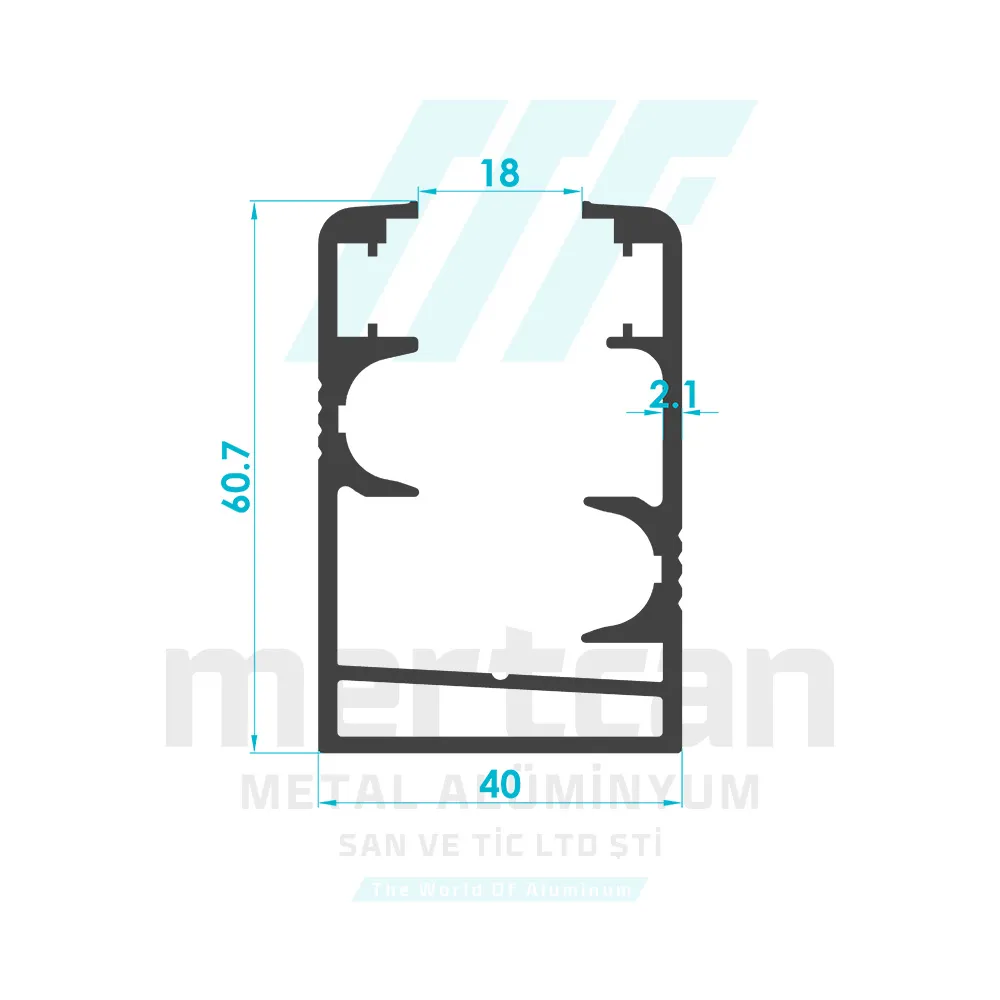 Glass Balcony Frame Profile - Fırtına Series