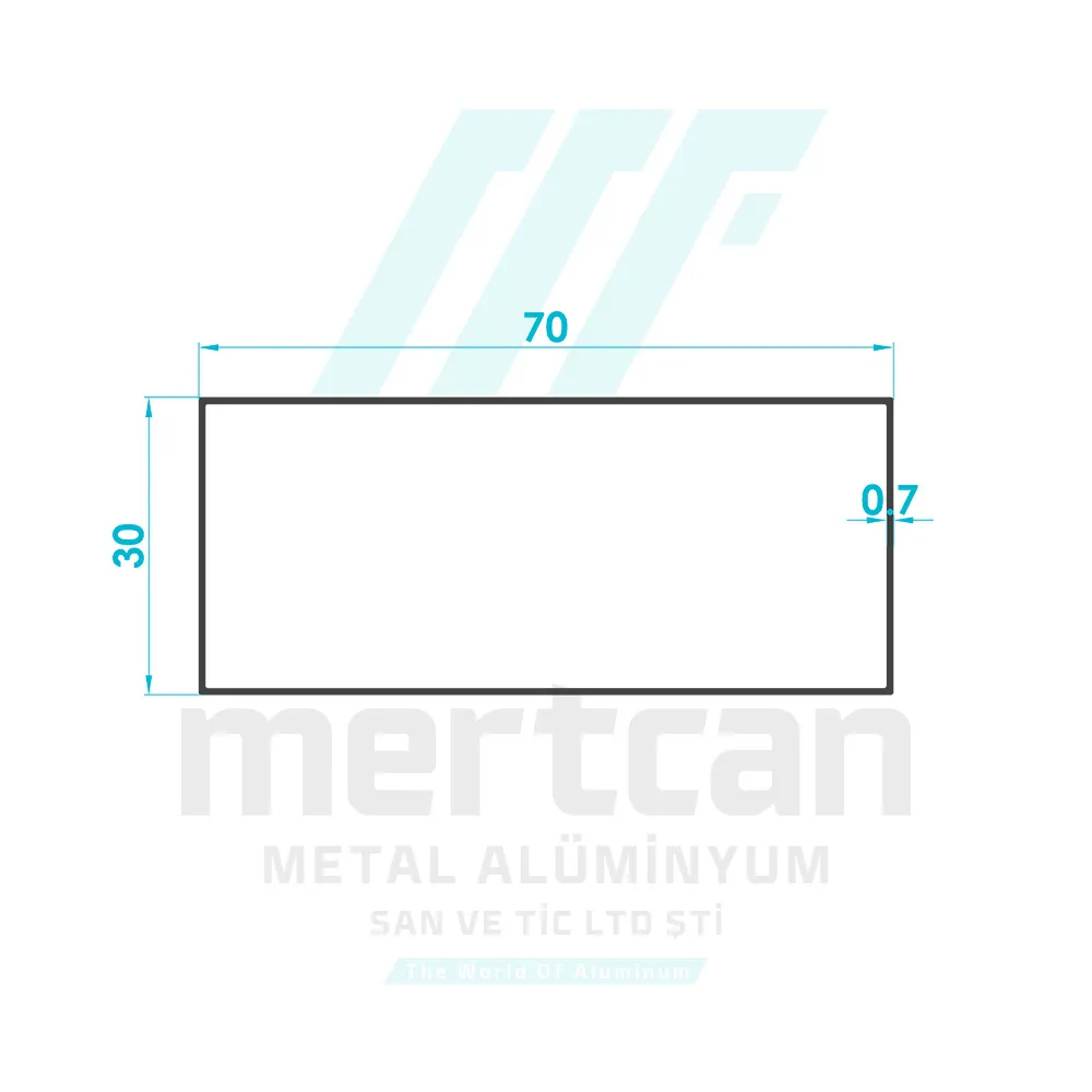 30x70 Rectangular Box Screed Profile