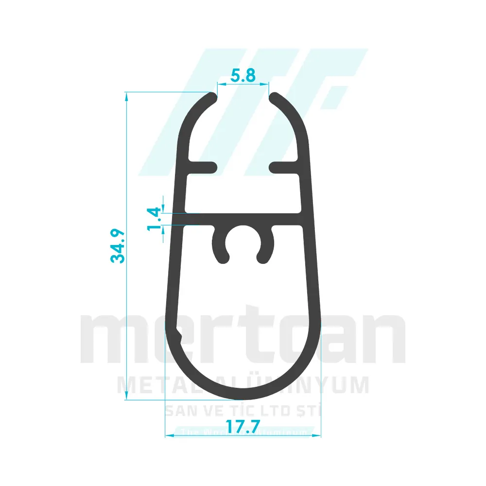 Zebra Blind Bottom Rail Profile