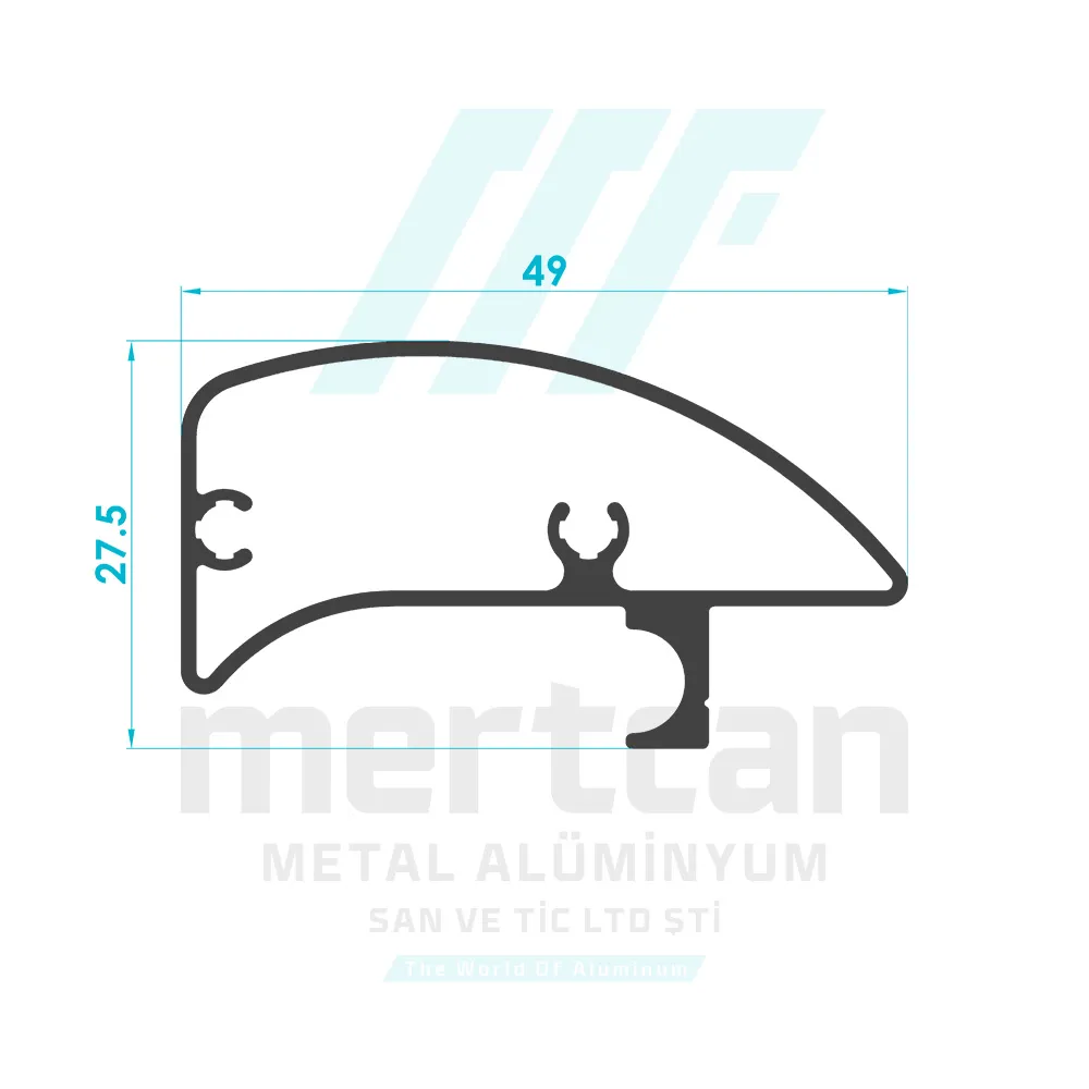 Shower Cabin Rail Profile