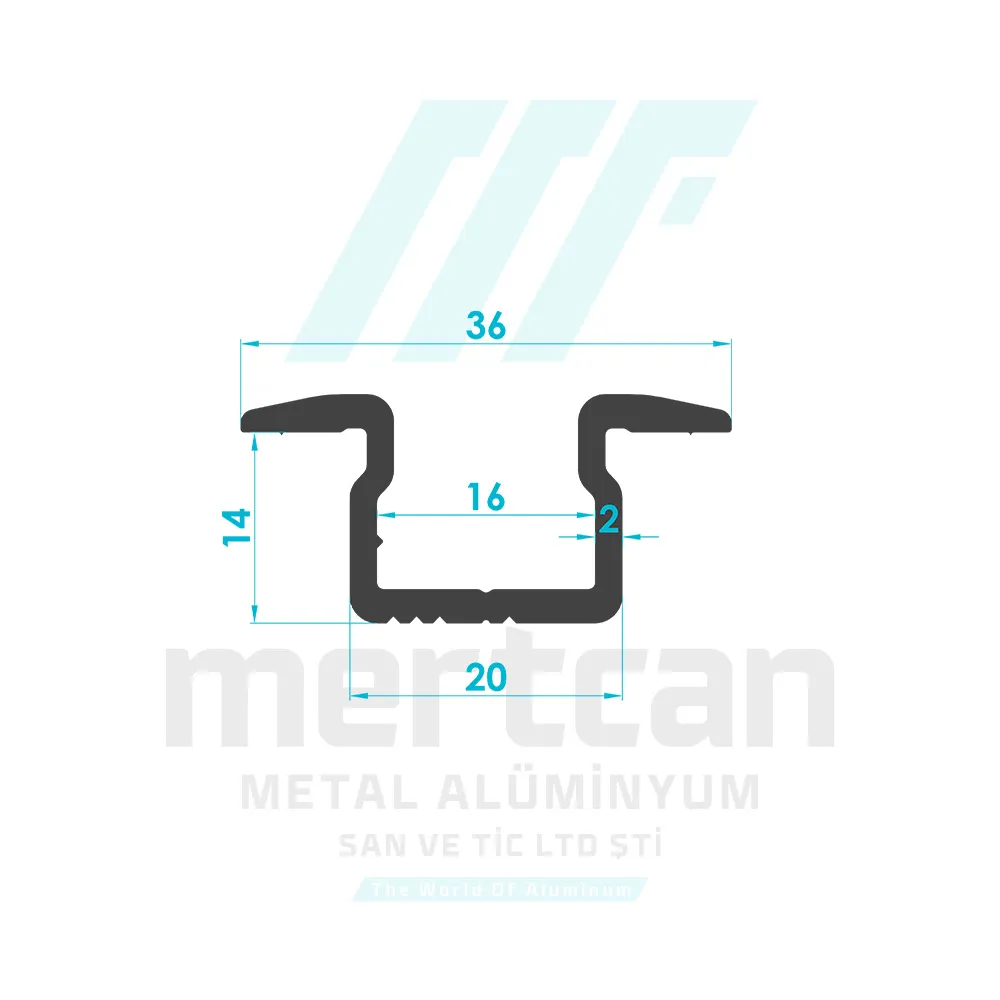 Solar System 20mm Mid Clamp Profile