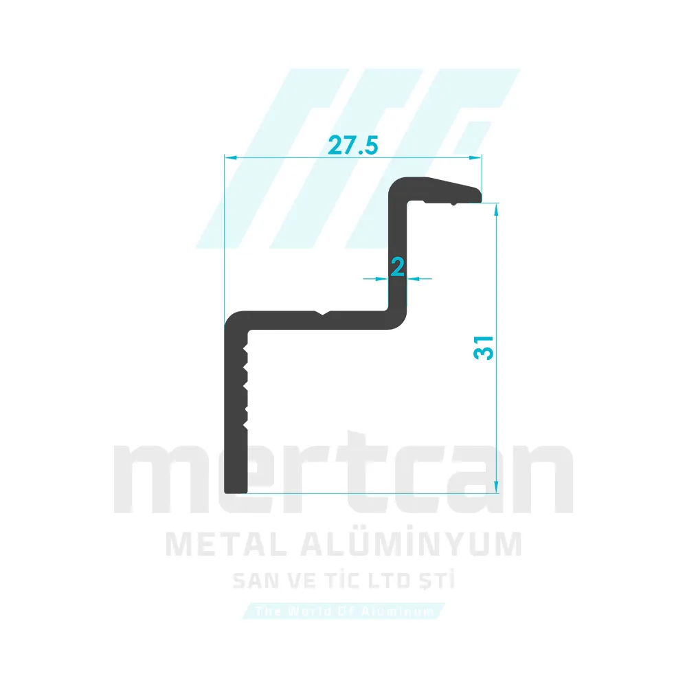 Solar System 30mm End Clamp Profile