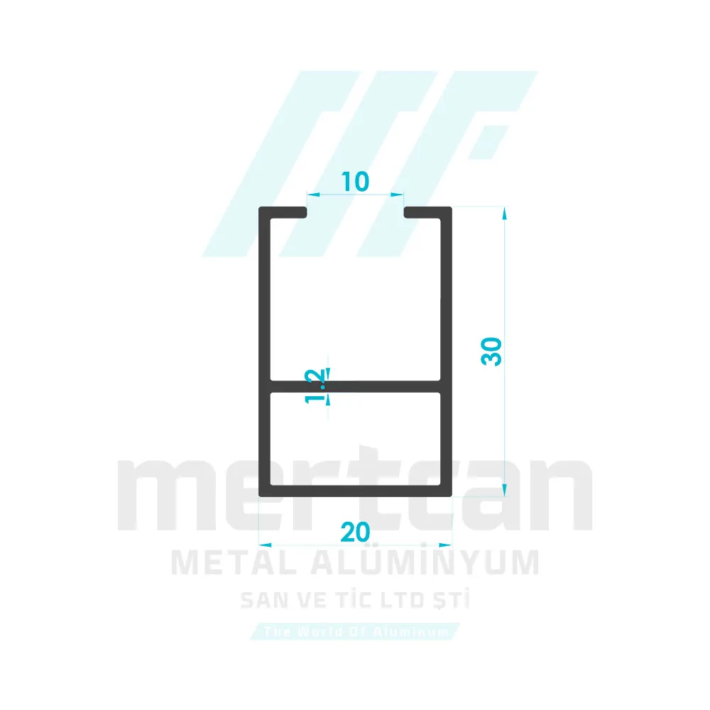 20x30 mm Glass Support Base Profile
