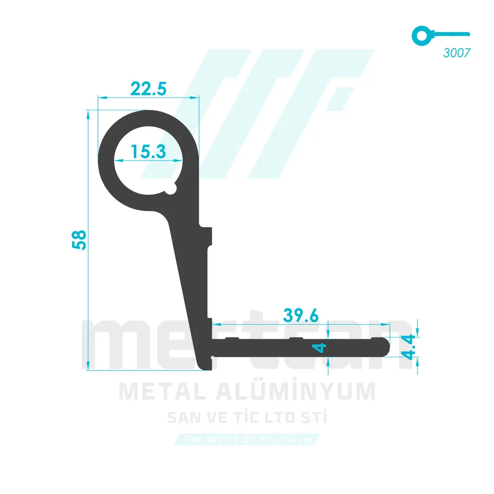 C60 Heavy Duty Hinge Profile - Sash
