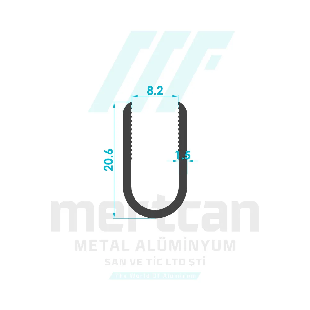 Glass Balcony Turn U Profile