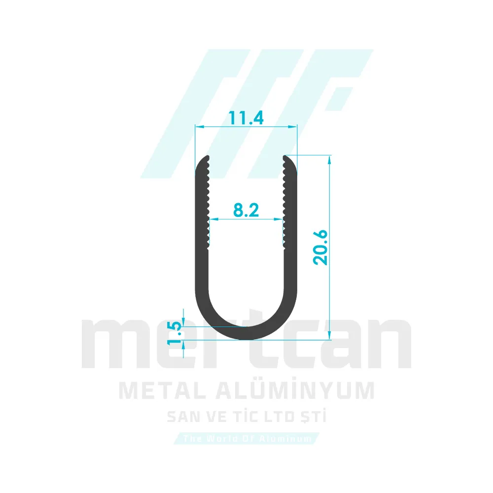 U-Channel Glass Top Profile (for 8mm Glass)