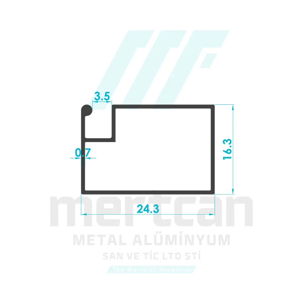 17x25 Hinged Fly Screen Profile (0.7mm)