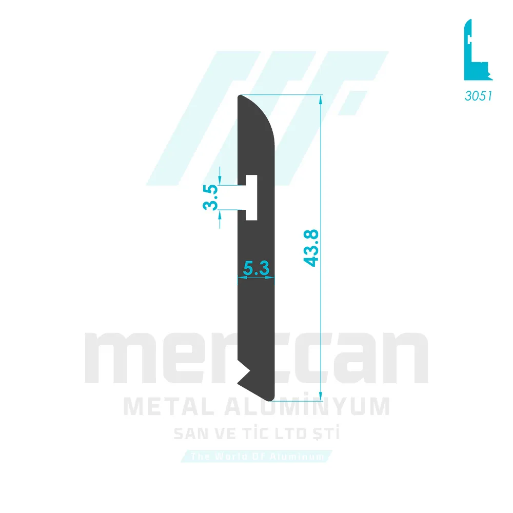 Flat Base Screwed Glass Holder Profile Cover