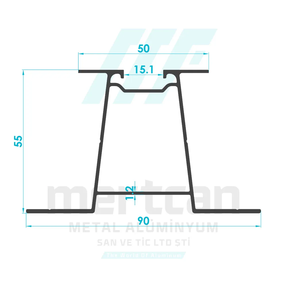 Solar System 55mm Trapezoidal Purlin Profile
