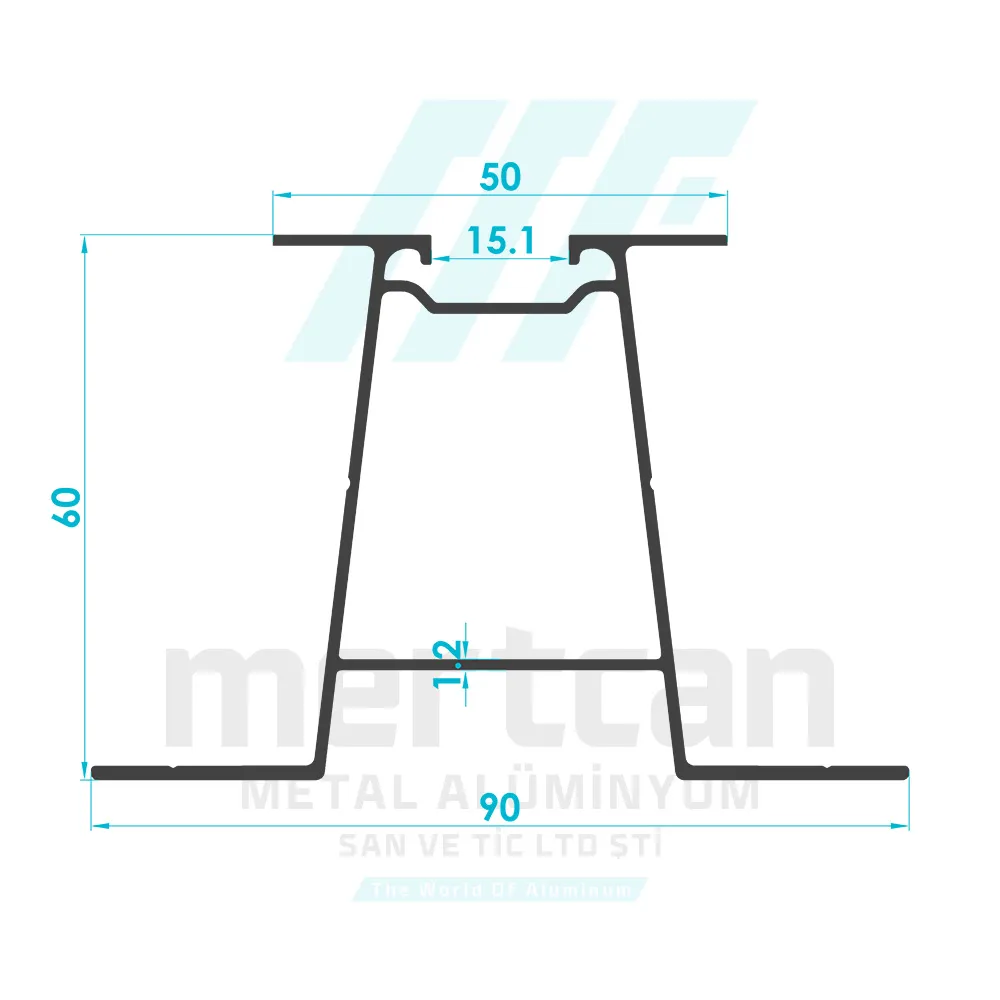 Solar System 60mm Trapezoidal Purlin Profile