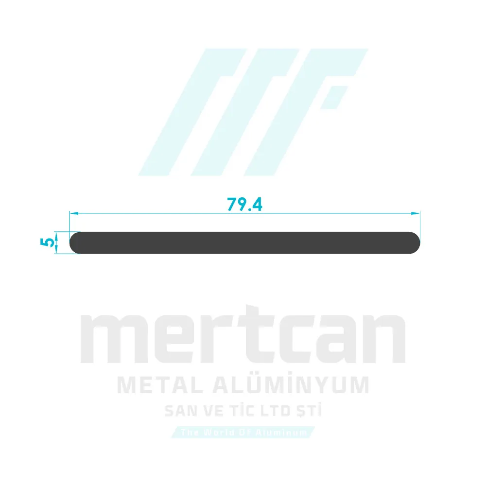 Band Bar Handle Profile (5mm)