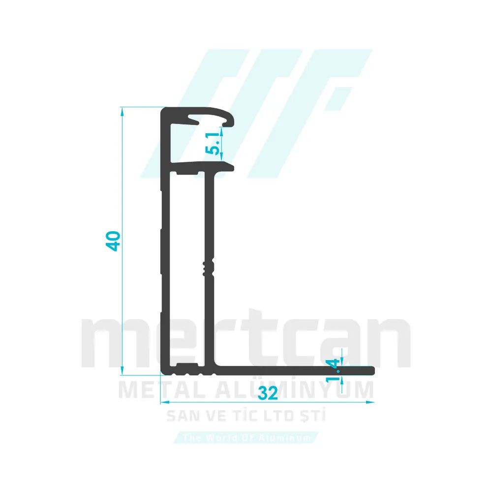 Solar System 40mm Panel Frame Profile