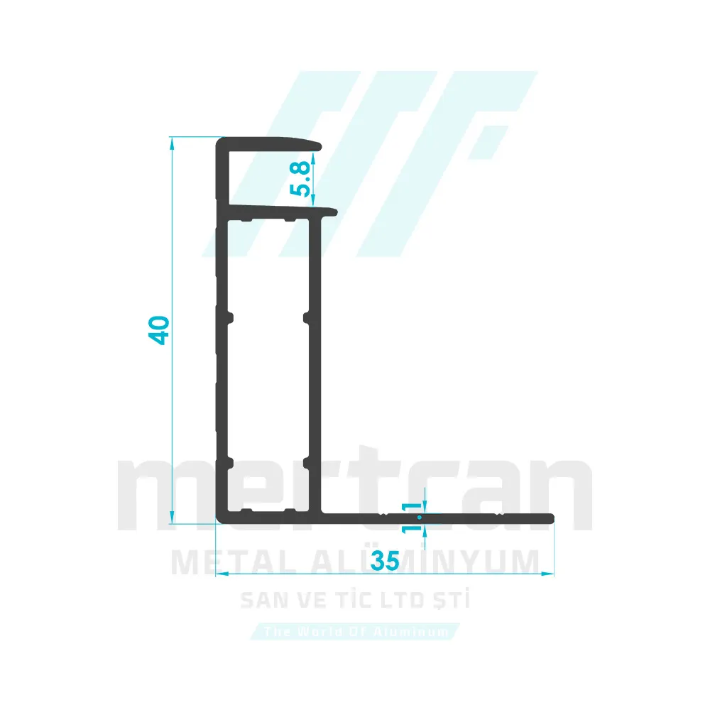 Solar System 40mm Panel Frame Profile
