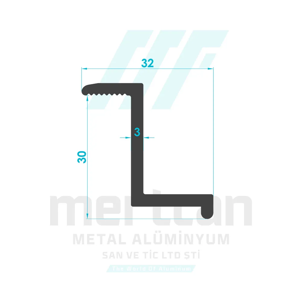 Solar System 30mm End Clamp Profile