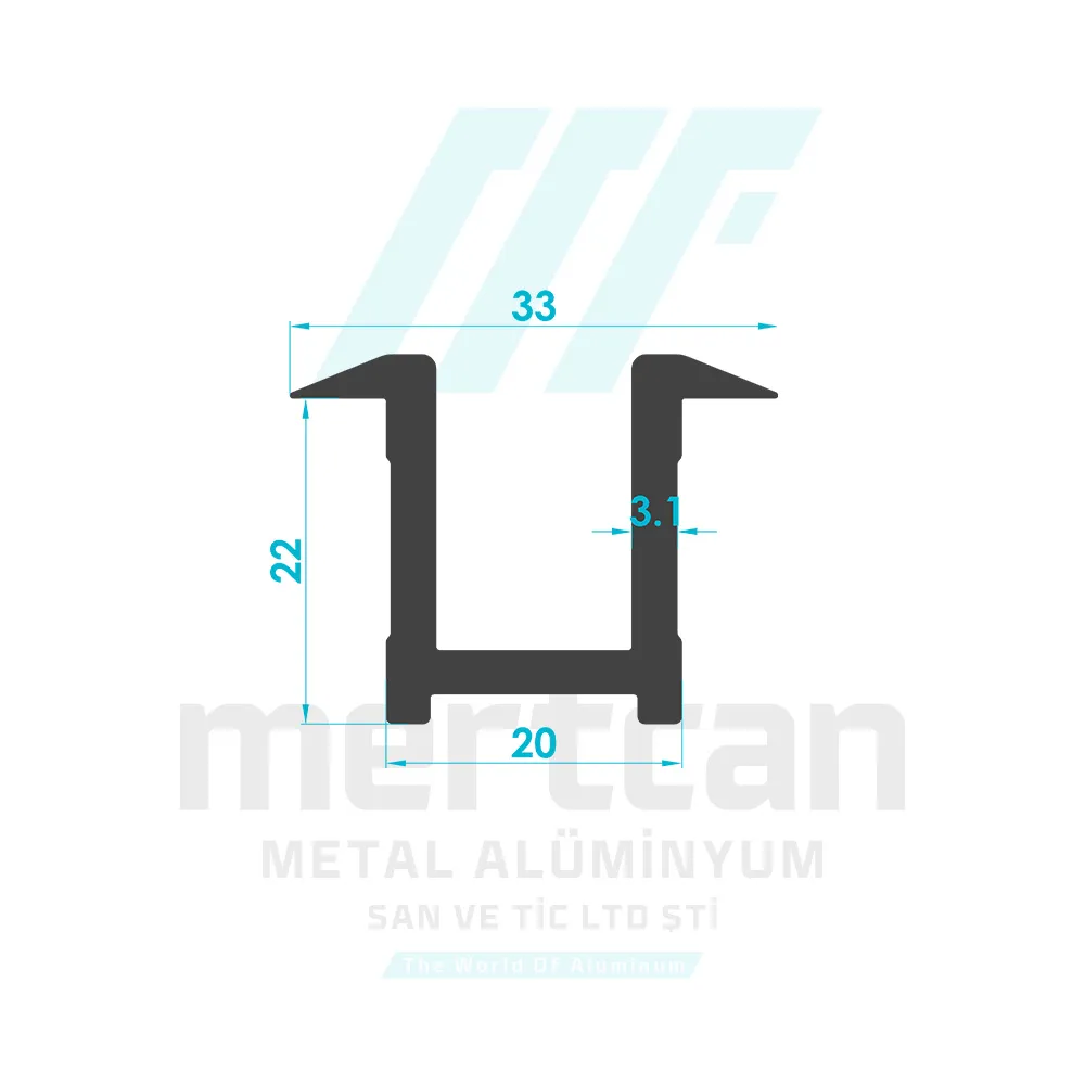 Solar System 20mm Mid Clamp Profile