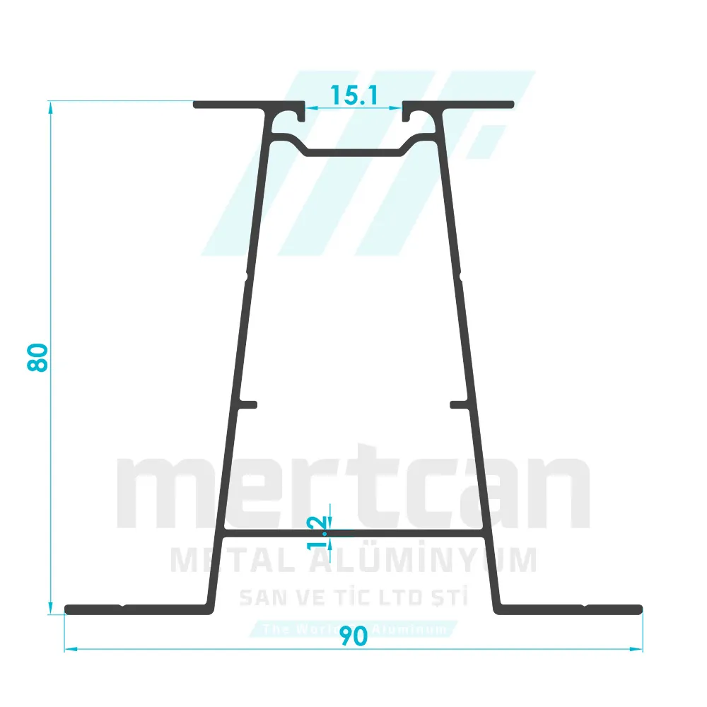 Solar System 80mm Trapezoidal Purlin Profile