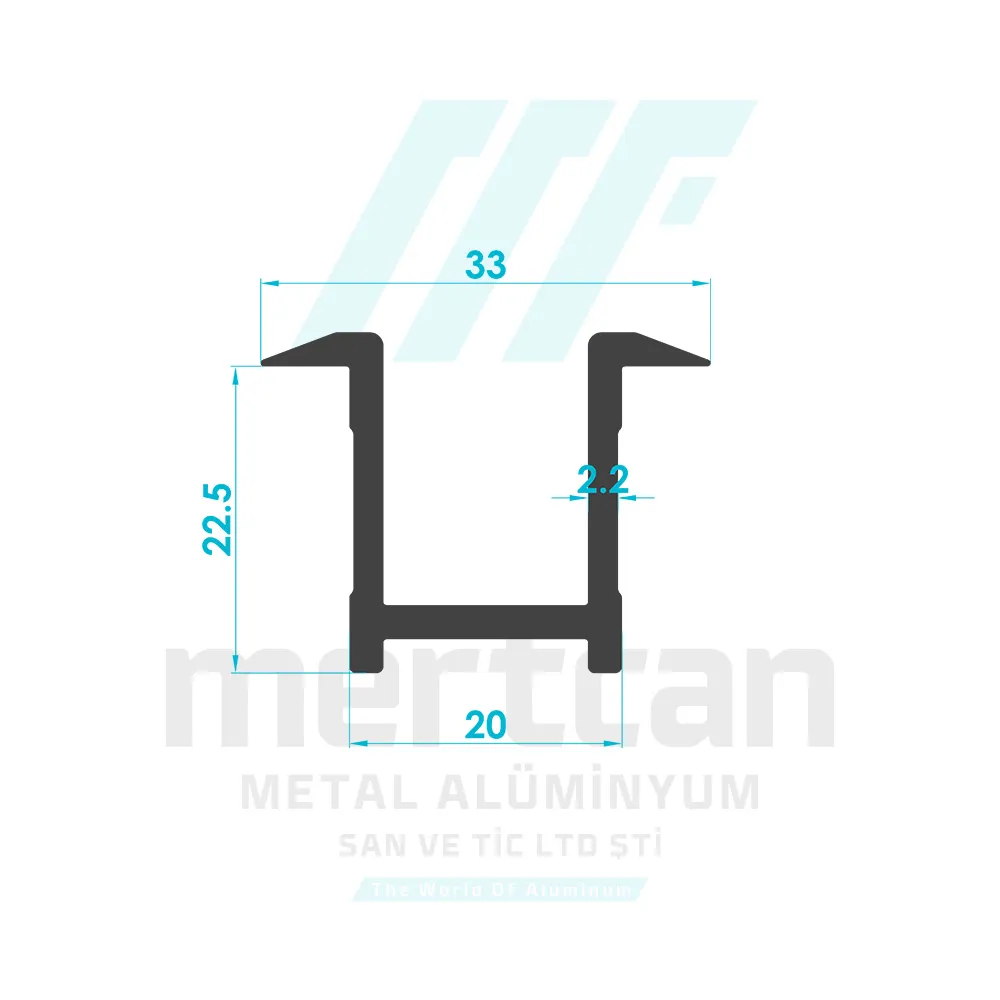 Solar System 20mm Mid Clamp Profile