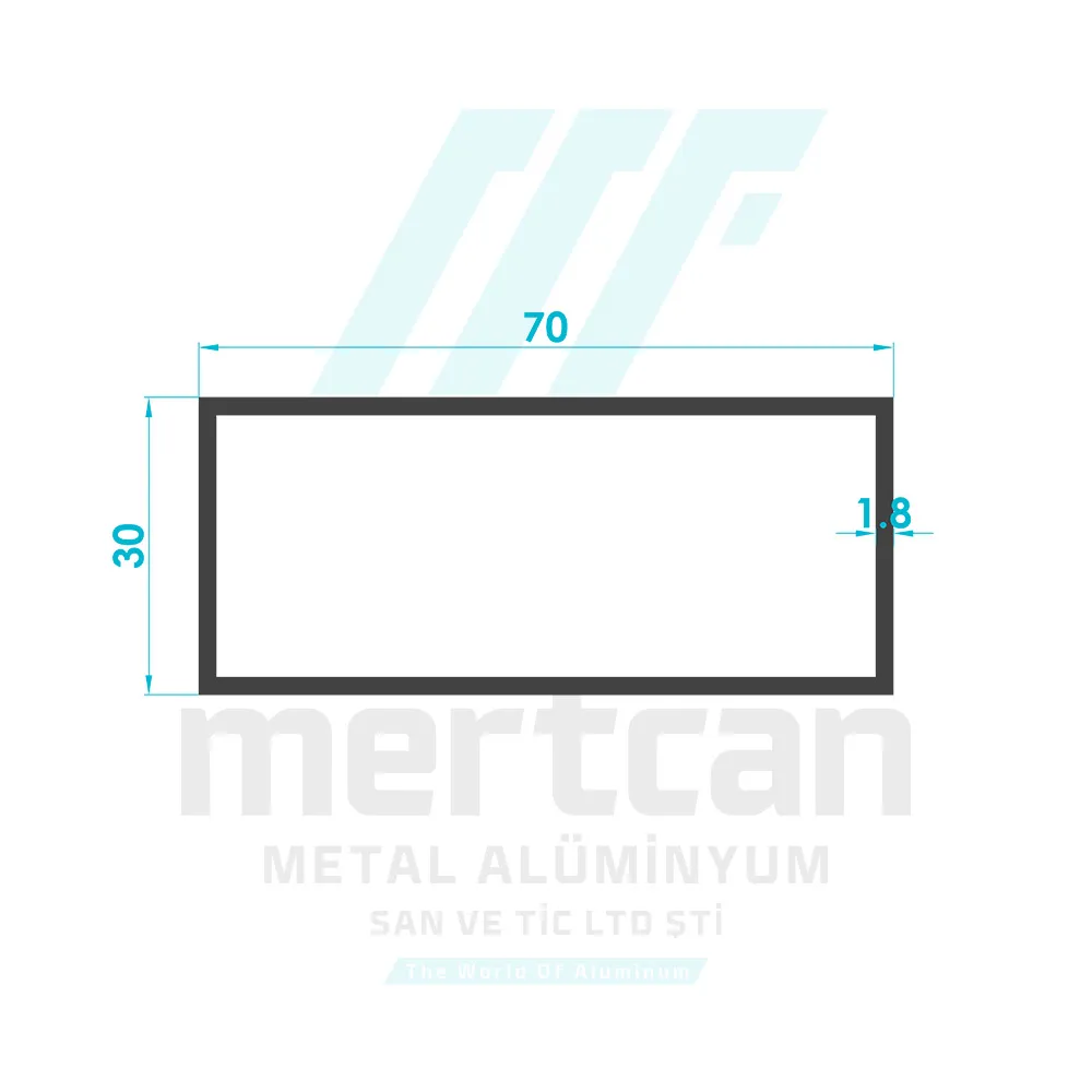 30x70 Rectangular Box Screed Profile