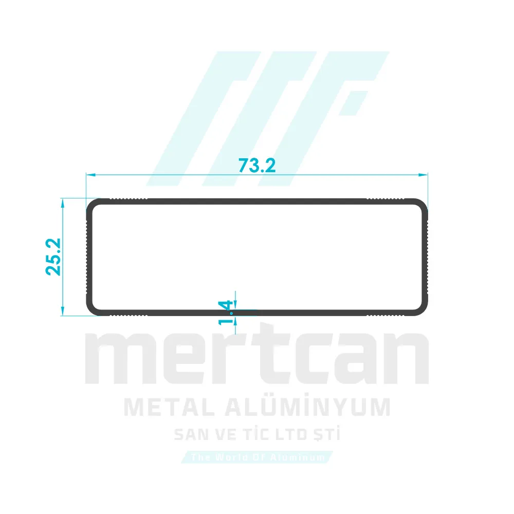 25x73 Aluminum Ladder Profile