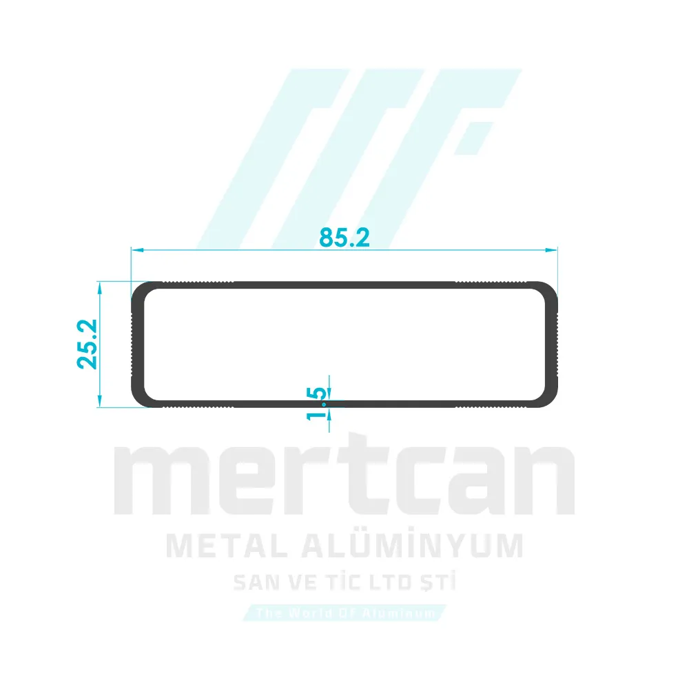 25x85 Aluminum Ladder Profile