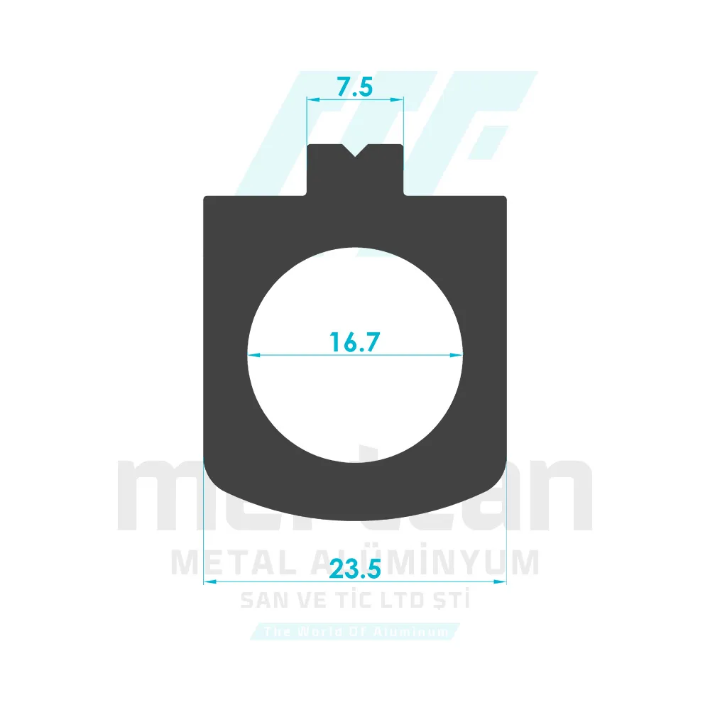 16mm Channeled Safety Bar Holder Profile