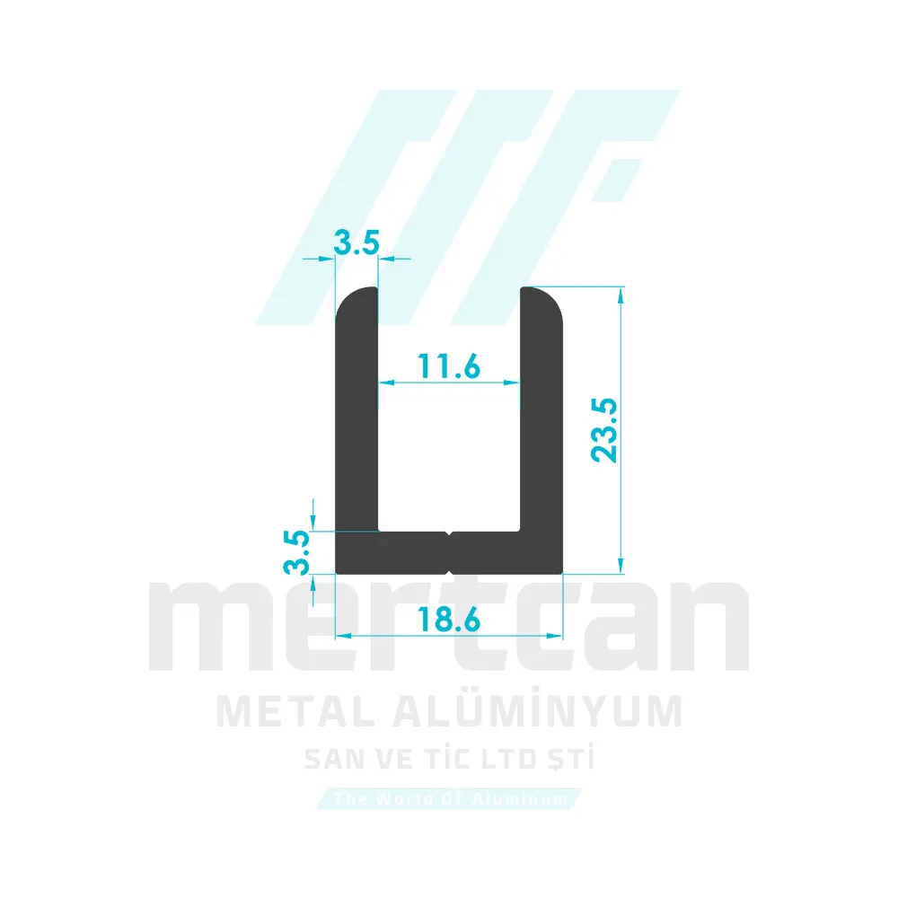 Flat Base Glass Holder Profile