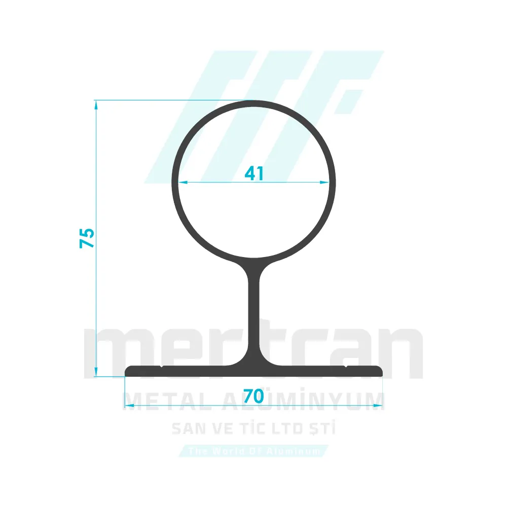 40mm Short T Connection Profile