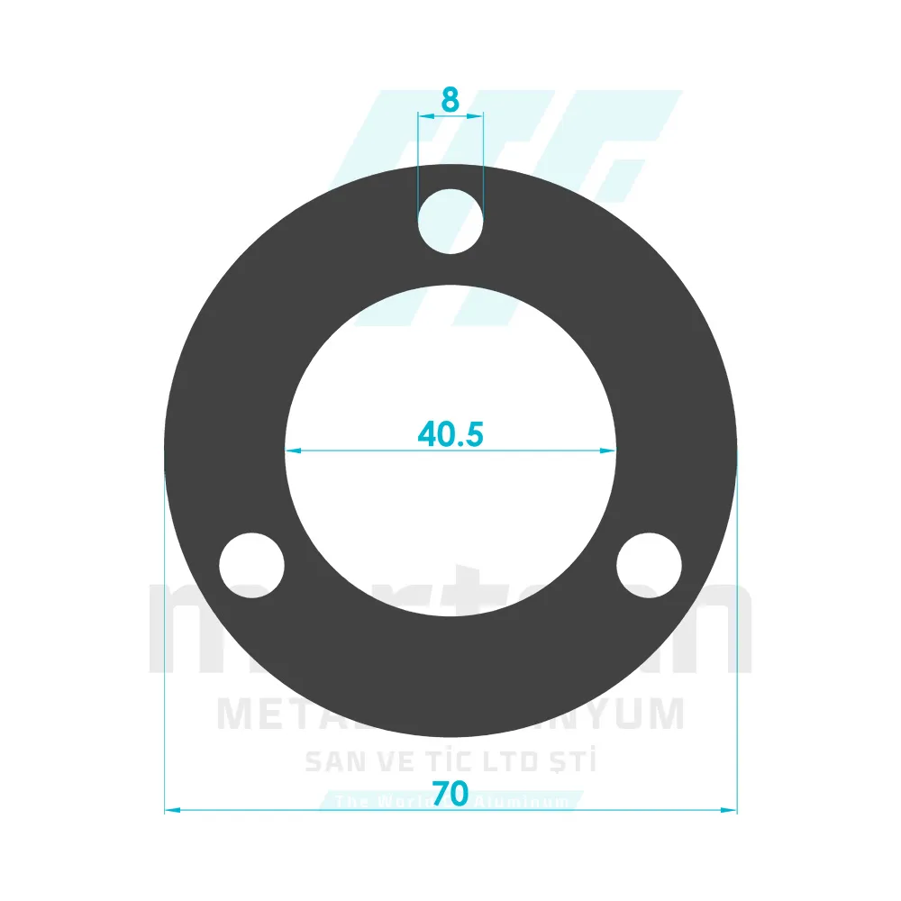 40mm External Hole Wall Flange Profile