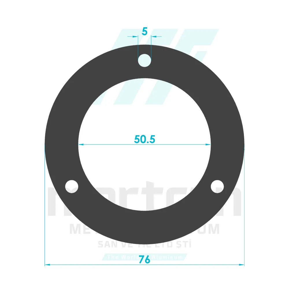 50mm External Hole Wall Flange Profile