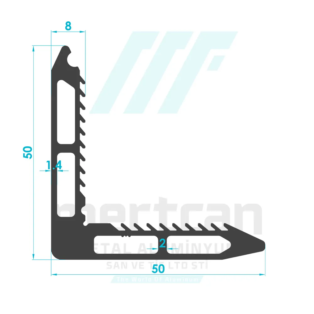 Solar System Panel Corner Cleat Profile (8.5mm)