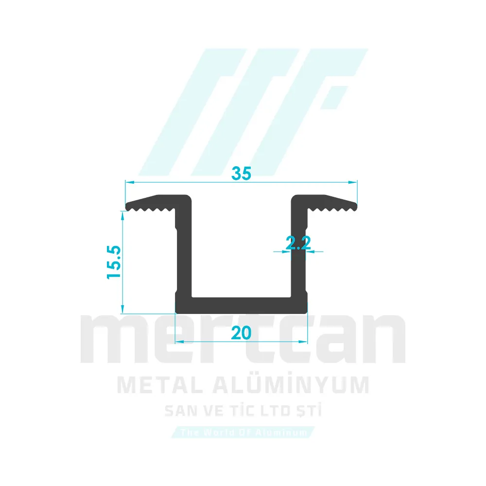 Solar System 20mm Mid Clamp Profile