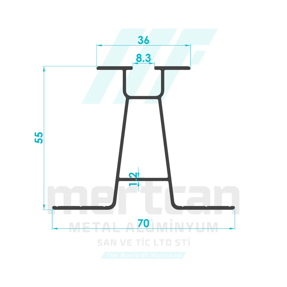 Solar System 55mm Trapezoidal Purlin Profile