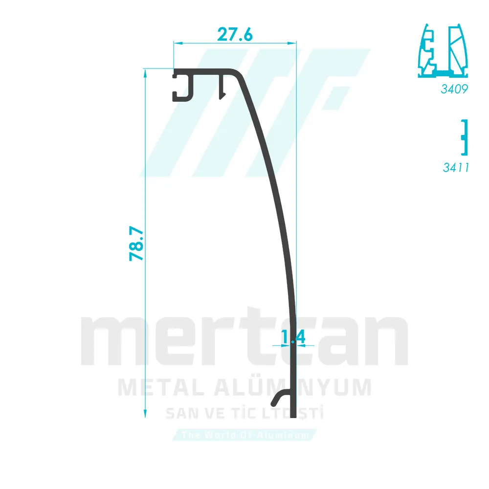 Oval Glass Wedge Cover Profile (8-12mm)