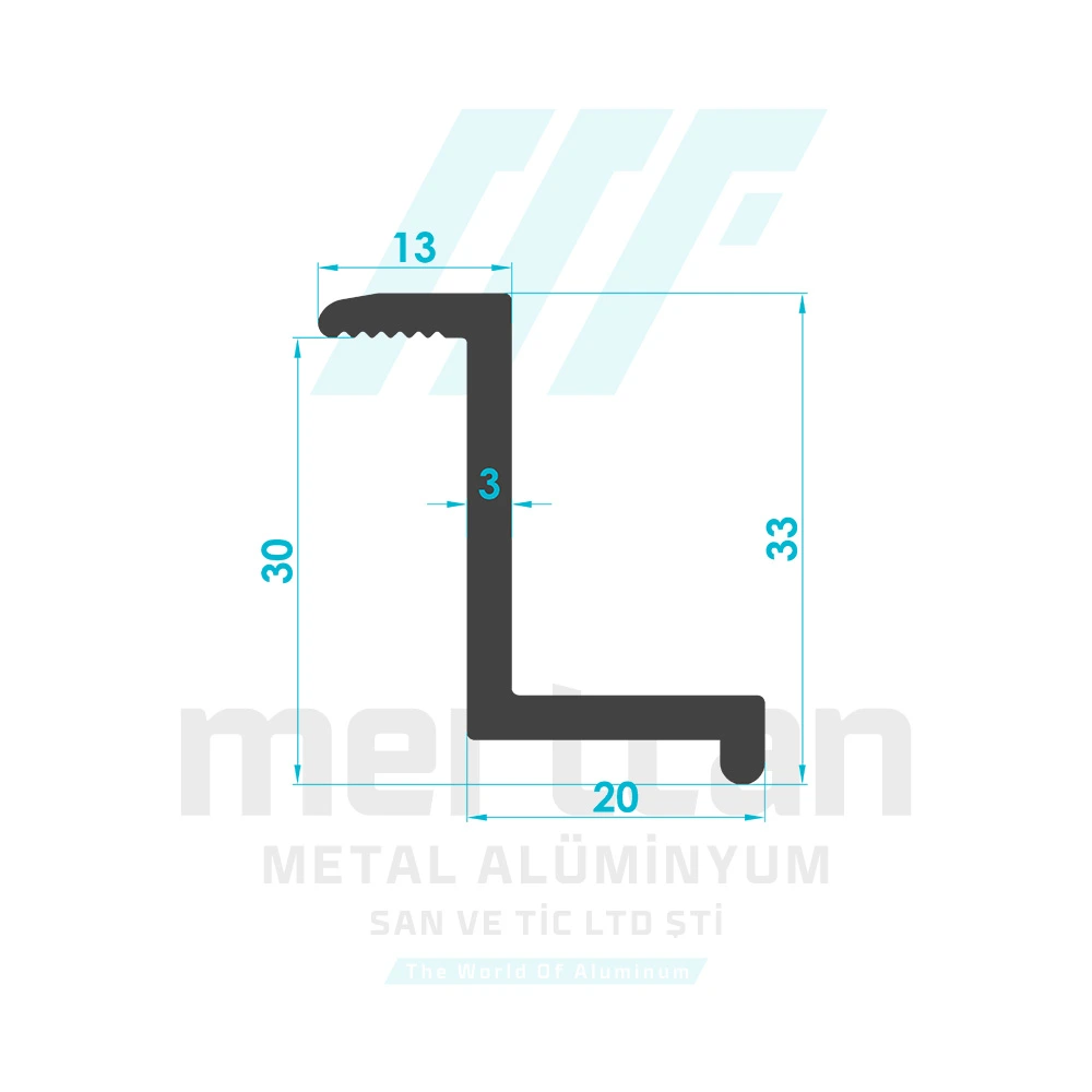 Solar System 30mm End Clamp Profile