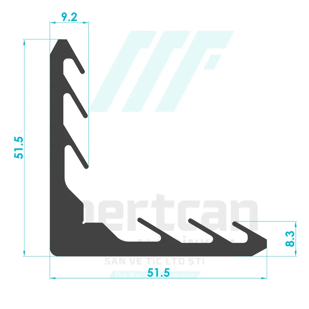Solar System Panel Corner Cleat Profile (8.3mm)