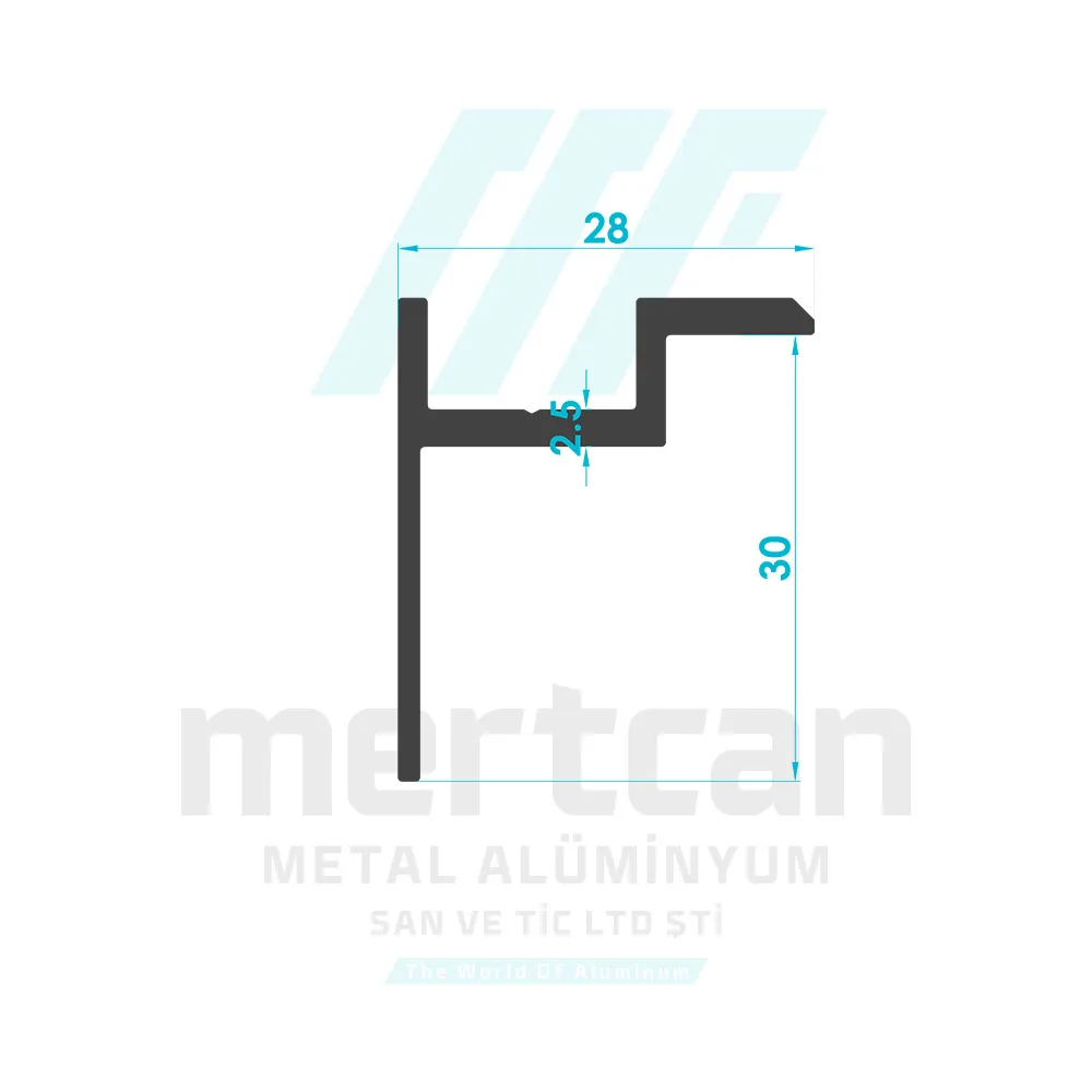 Solar System 30mm End Clamp Profile
