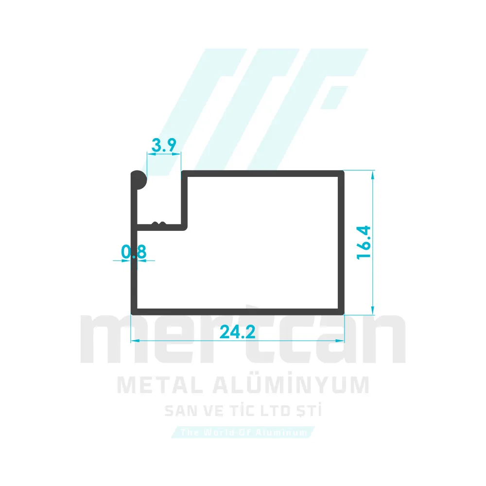 17x25 Hinged Fly Screen Profile (0.7mm)
