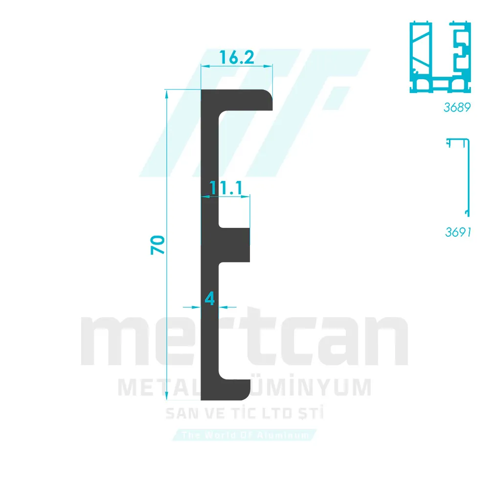 Glass Wedge Compression Bar Profile (16-20mm)