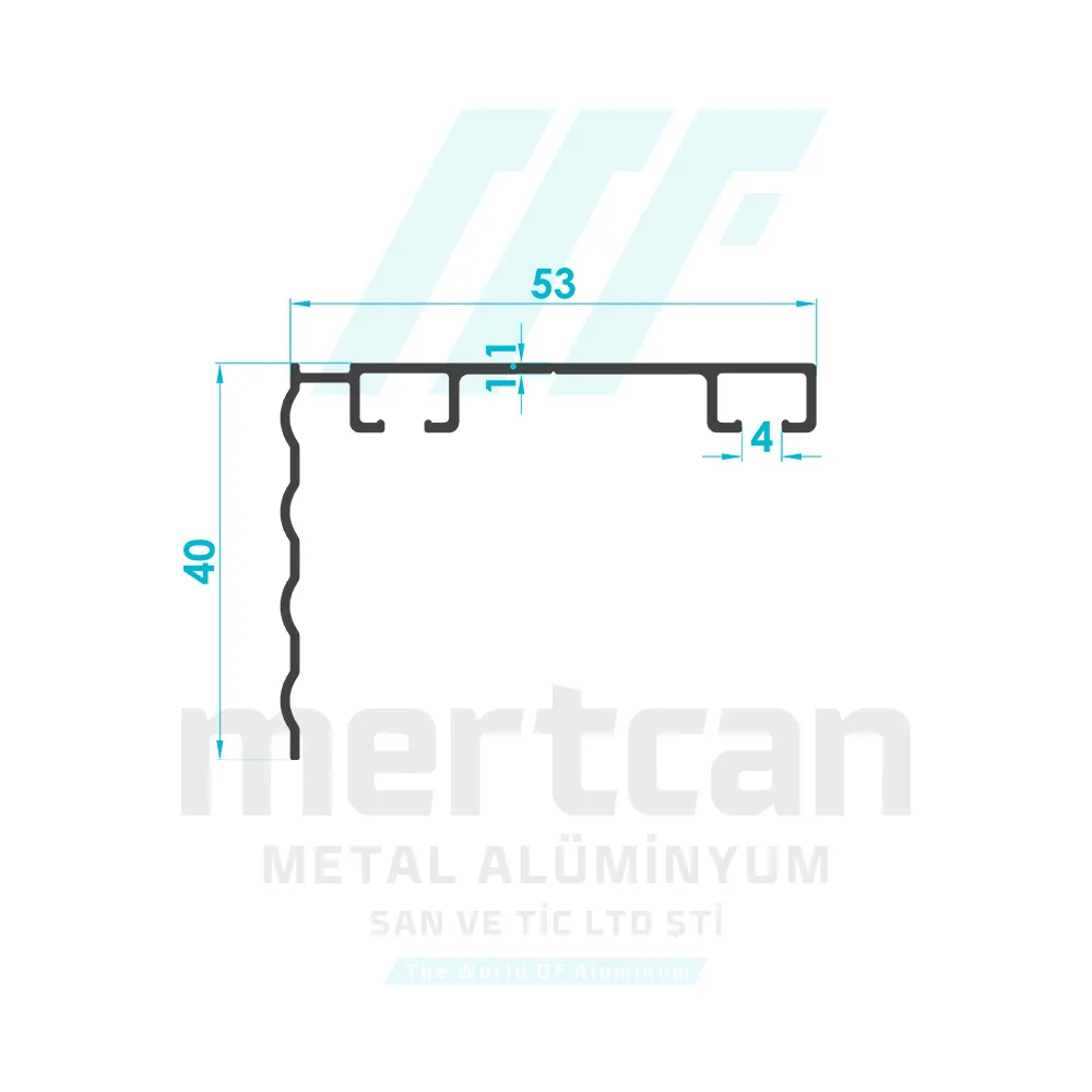 Covered Double Curtain Rail Profile