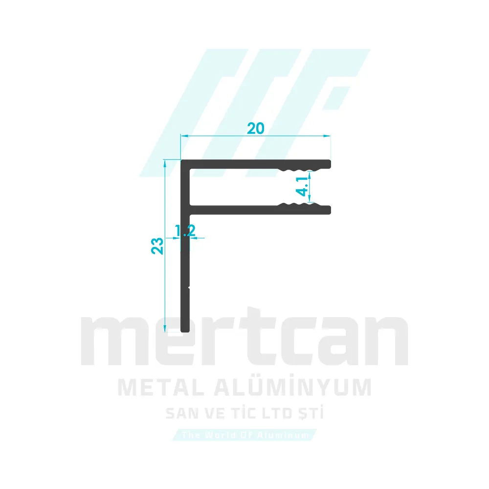 Composite Facade F Profile (4mm)