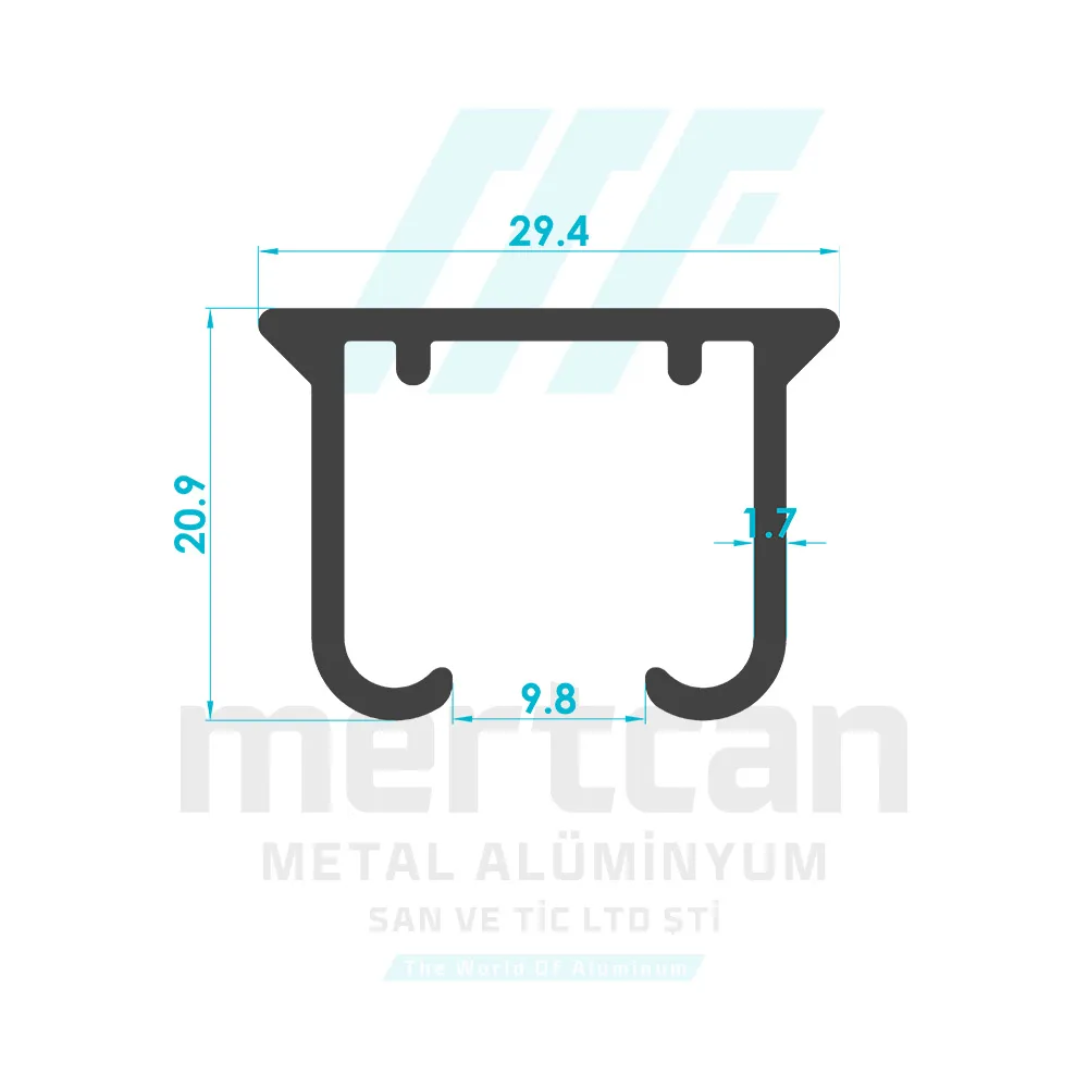 Single Curtain Rail Profile